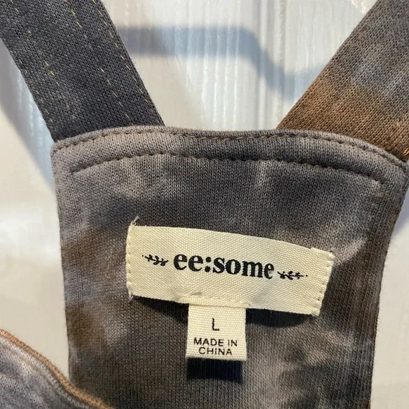 Eesome sweatshirt material Gray and Brown Overalls - Picture 4 of 5